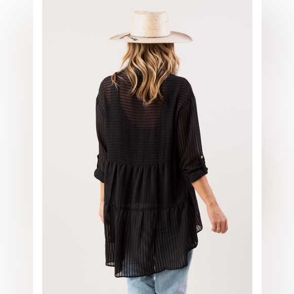 COPY - NWOT lovestitch summer breeze button up tunic - Picture 4 of 6